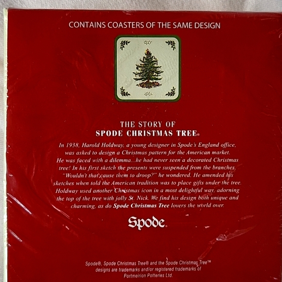 Pimpernel Spode Christmas Coasters - Picture 2 of 2